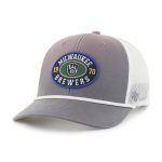 mens milwaukee brewers 47 graywhite tide sweep rope trucker adjustable hat | Milwaukee Brewers Hats MLB Hats & Jerseys Collection