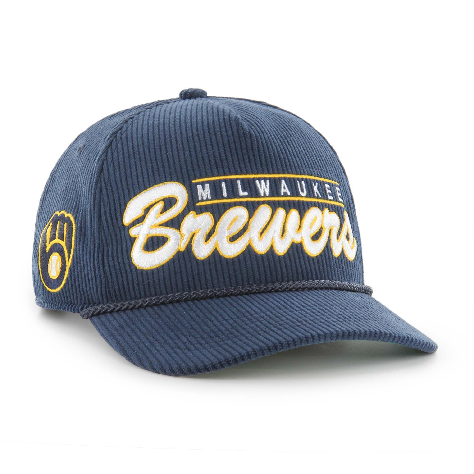 mens milwaukee brewers 47 navy corduroy hitch adjustable hat | Milwaukee Brewers Hats MLB Hats & Jerseys Collection