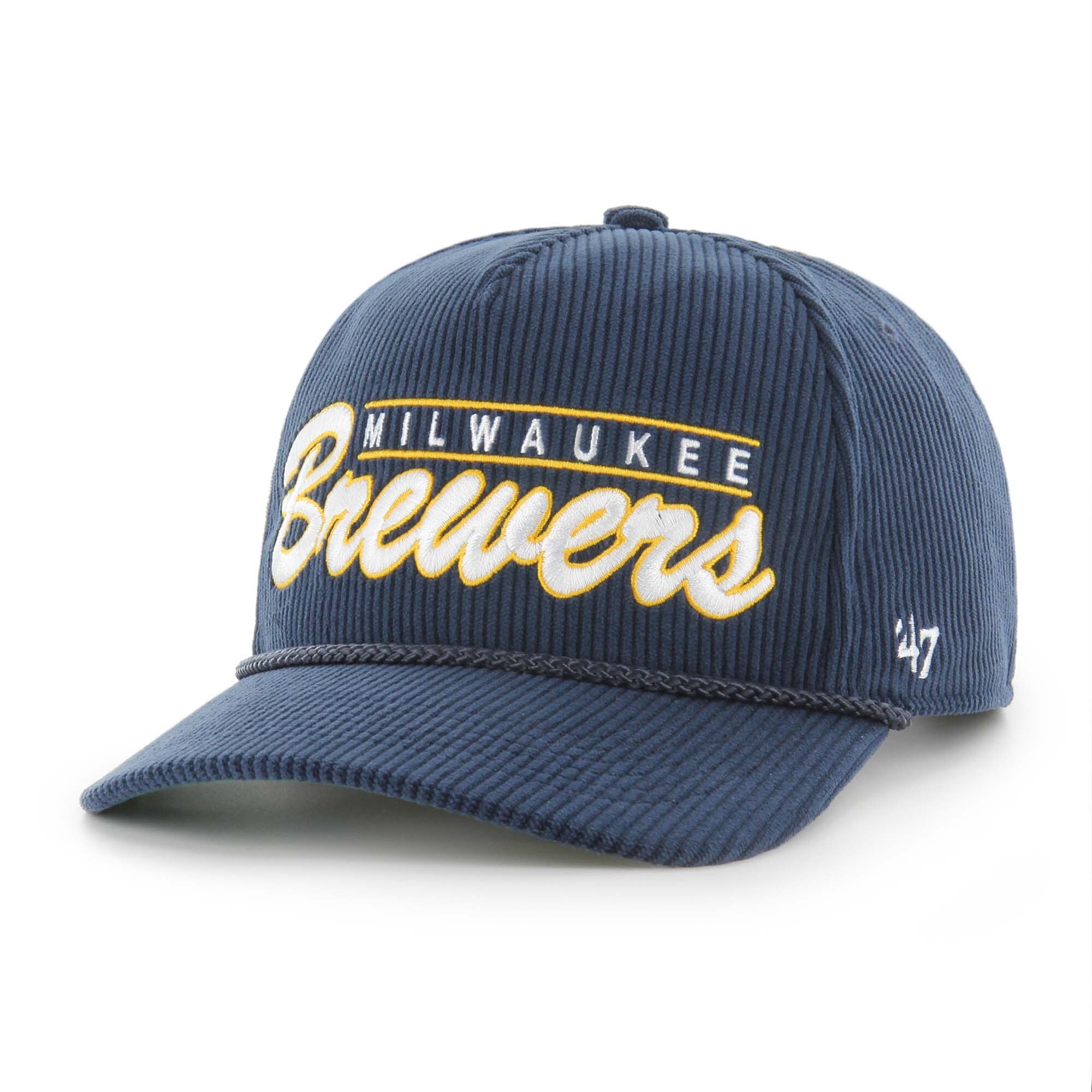 mens milwaukee brewers 47 navy corduroy hitch adjustable hat | Milwaukee Brewers Hats MLB Hats & Jerseys Collection