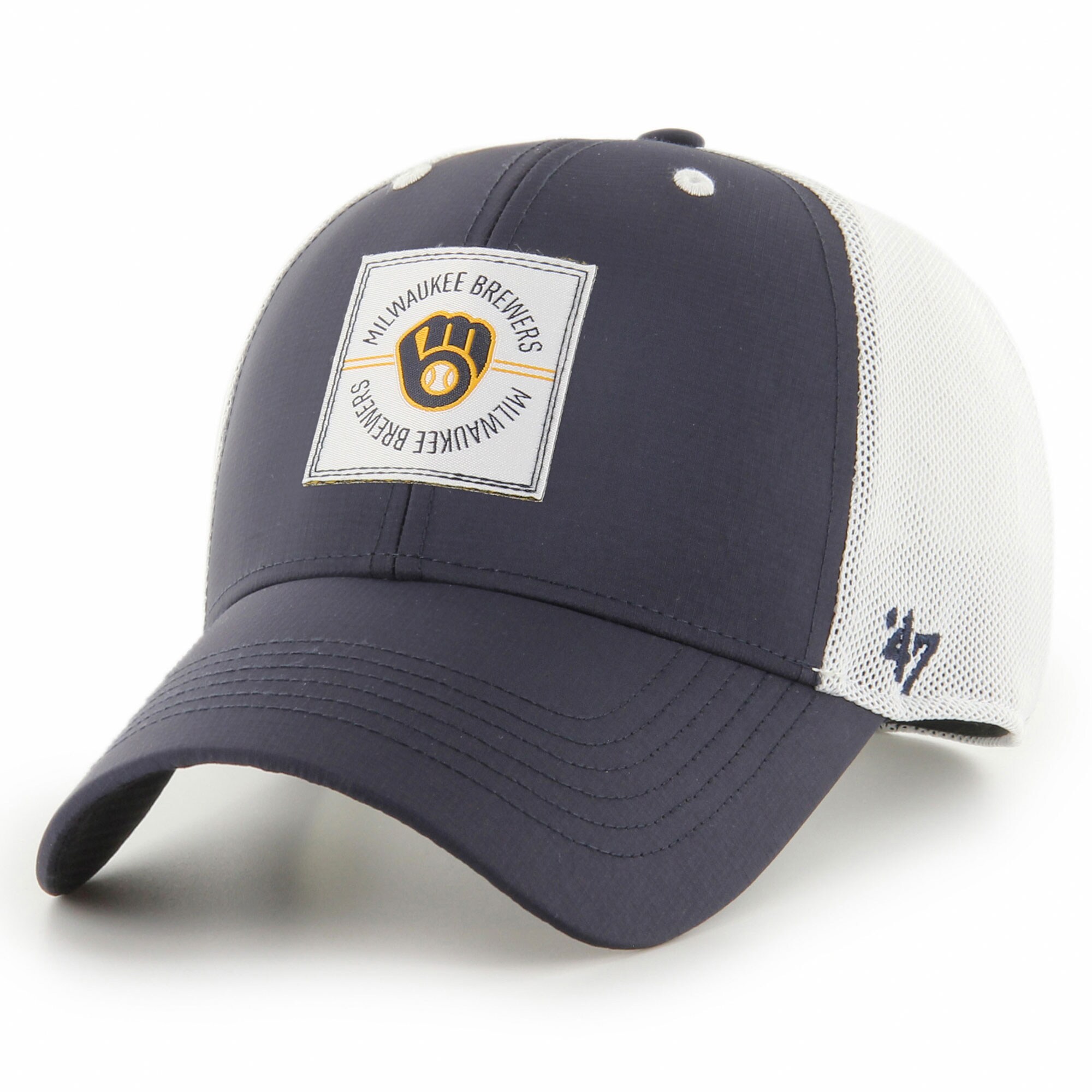 mens milwaukee brewers 47 navy disburse mvp trucker adjustable hat | Milwaukee Brewers Hats MLB Hats & Jerseys Collection