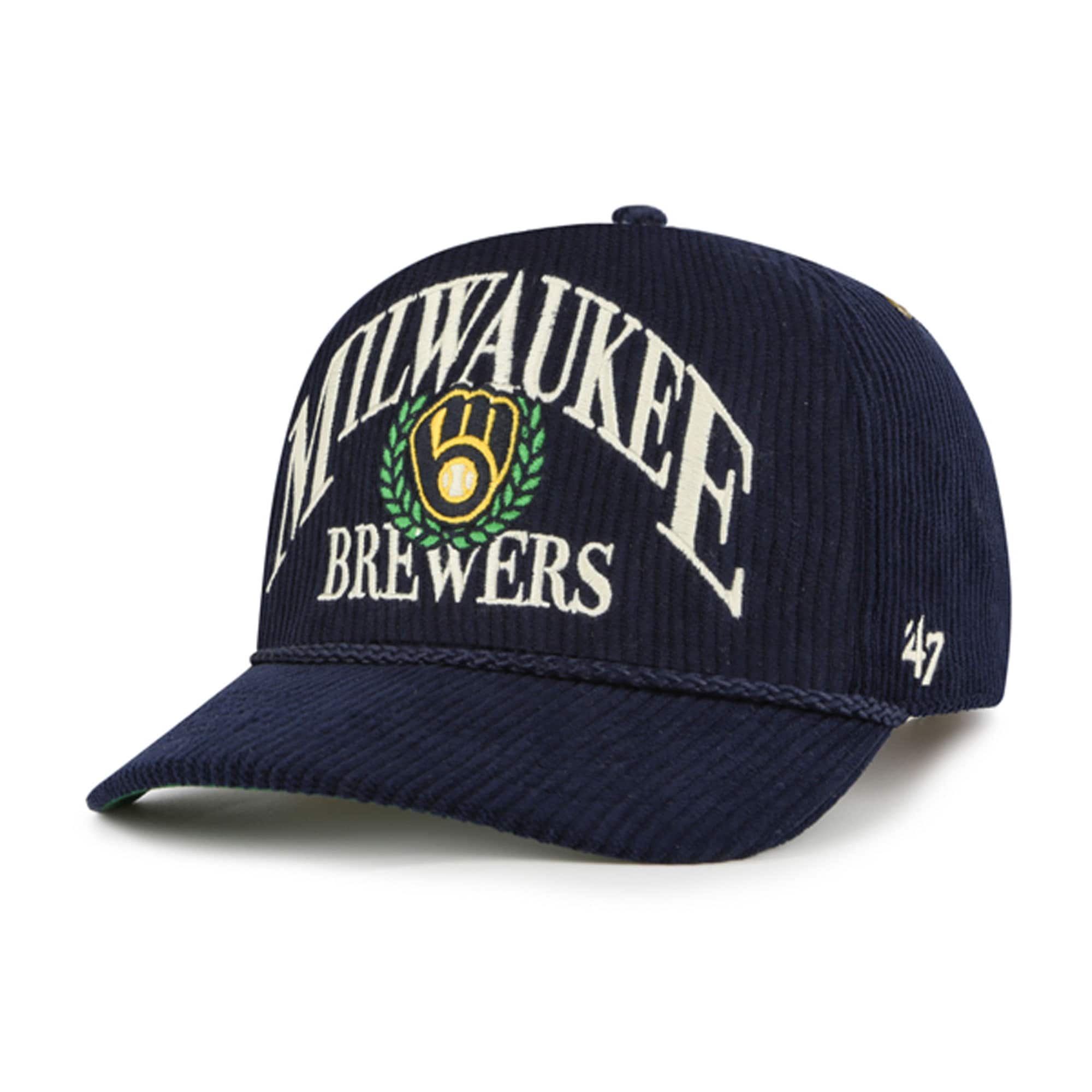 mens milwaukee brewers 47 navy pitchout rope hitch adjustable hat | Milwaukee Brewers Hats MLB Hats & Jerseys Collection