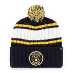 mens milwaukee brewers 47 navy plateau cuffed knit hat with pom | Milwaukee Brewers Hats MLB Hats & Jerseys Collection