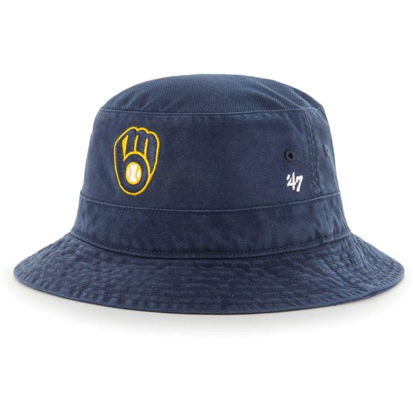 mens milwaukee brewers 47 navy primary bucket hat | Milwaukee Brewers Hats MLB Hats & Jerseys Collection