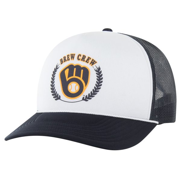 mens milwaukee brewers 47 navy retro region foam trucker adjustable hat | Milwaukee Brewers Hats MLB Hats & Jerseys Collection