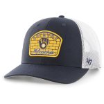 mens milwaukee brewers 47 navy retro region patch trucker adjustable hat | Milwaukee Brewers Hats MLB Hats & Jerseys Collection
