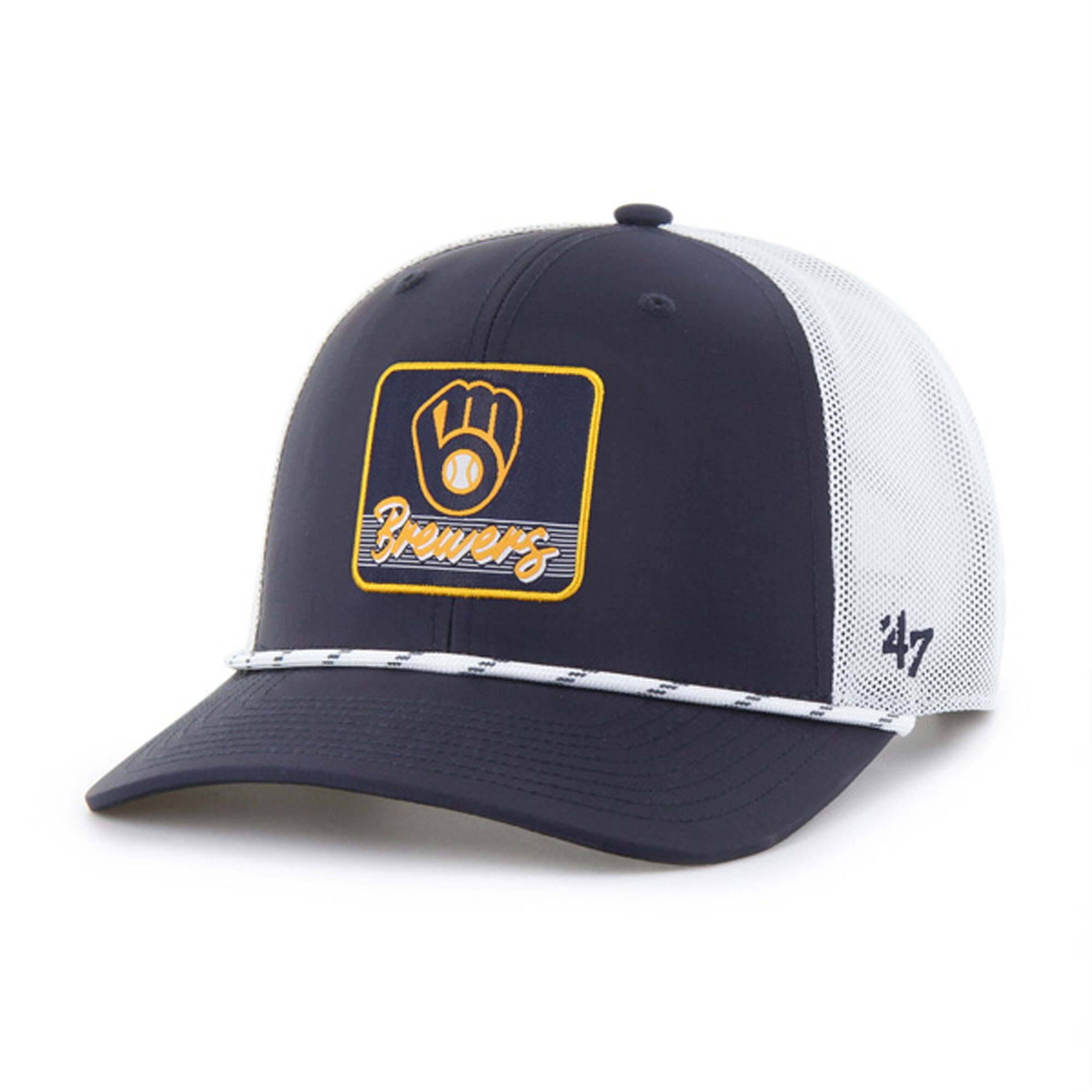 mens milwaukee brewers 47 navywhite scratch adjustable trucker hat | Milwaukee Brewers Hats MLB Hats & Jerseys Collection