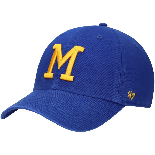 mens milwaukee brewers 47 royal 1970 logo cooperstown collection clean up adjustable hat | Milwaukee Brewers Hats MLB Hats & Jerseys Collection