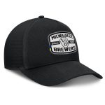 mens milwaukee brewers fanatics black team patch a-frame trucker snapback hat | Milwaukee Brewers Hats MLB Hats & Jerseys Collection