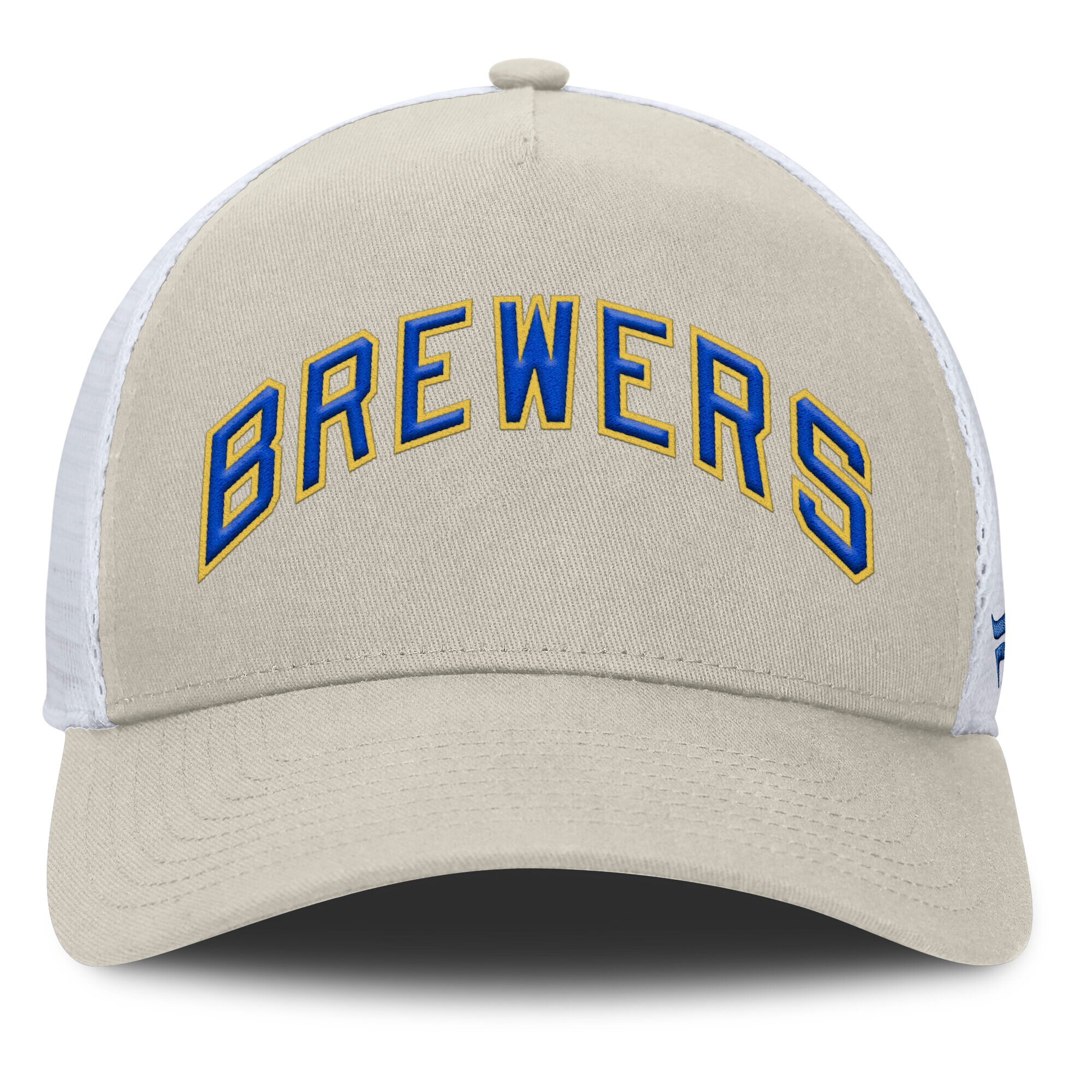 mens milwaukee brewers fanatics khaki heritage light khaki a-frame adjustable hat | Milwaukee Brewers Hats MLB Hats & Jerseys Collection