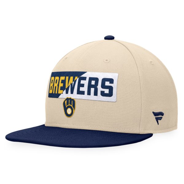 mens milwaukee brewers fanatics khakinavy cycle snapback hat | Milwaukee Brewers Hats MLB Hats & Jerseys Collection
