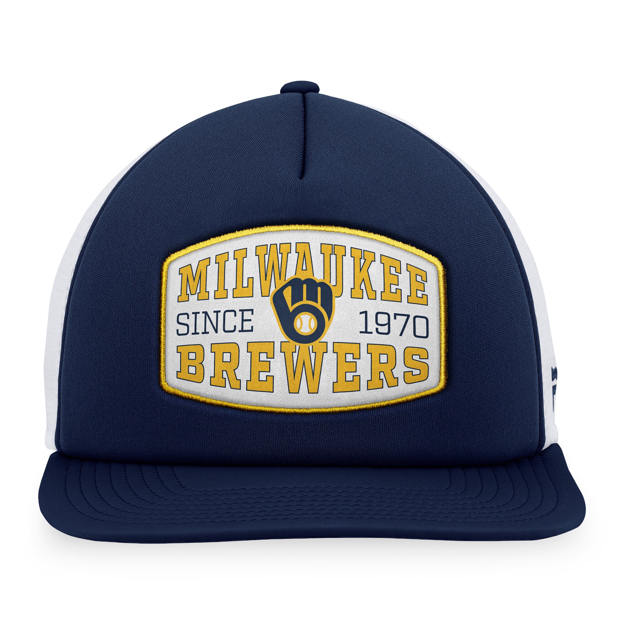 mens milwaukee brewers fanatics navy foam front patch trucker snapback hat | Milwaukee Brewers Hats MLB Hats & Jerseys Collection