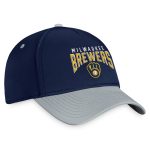 mens milwaukee brewers fanatics navygray stacked logo flex hat | Milwaukee Brewers Hats MLB Hats & Jerseys Collection