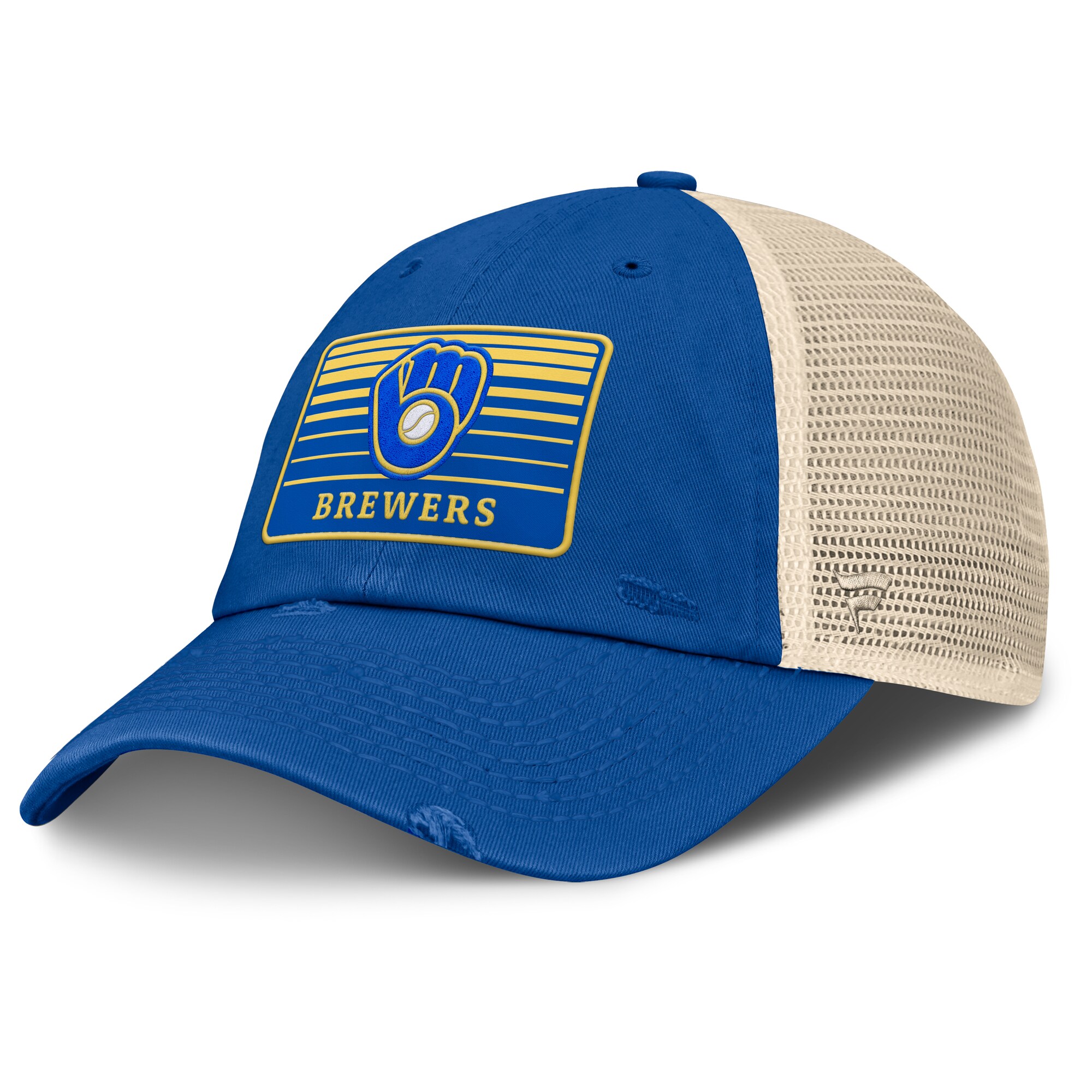 mens milwaukee brewers fanatics royalnatural cooperstown collection eastbound mesh adjustable hat | Milwaukee Brewers Hats MLB Hats & Jerseys Collection