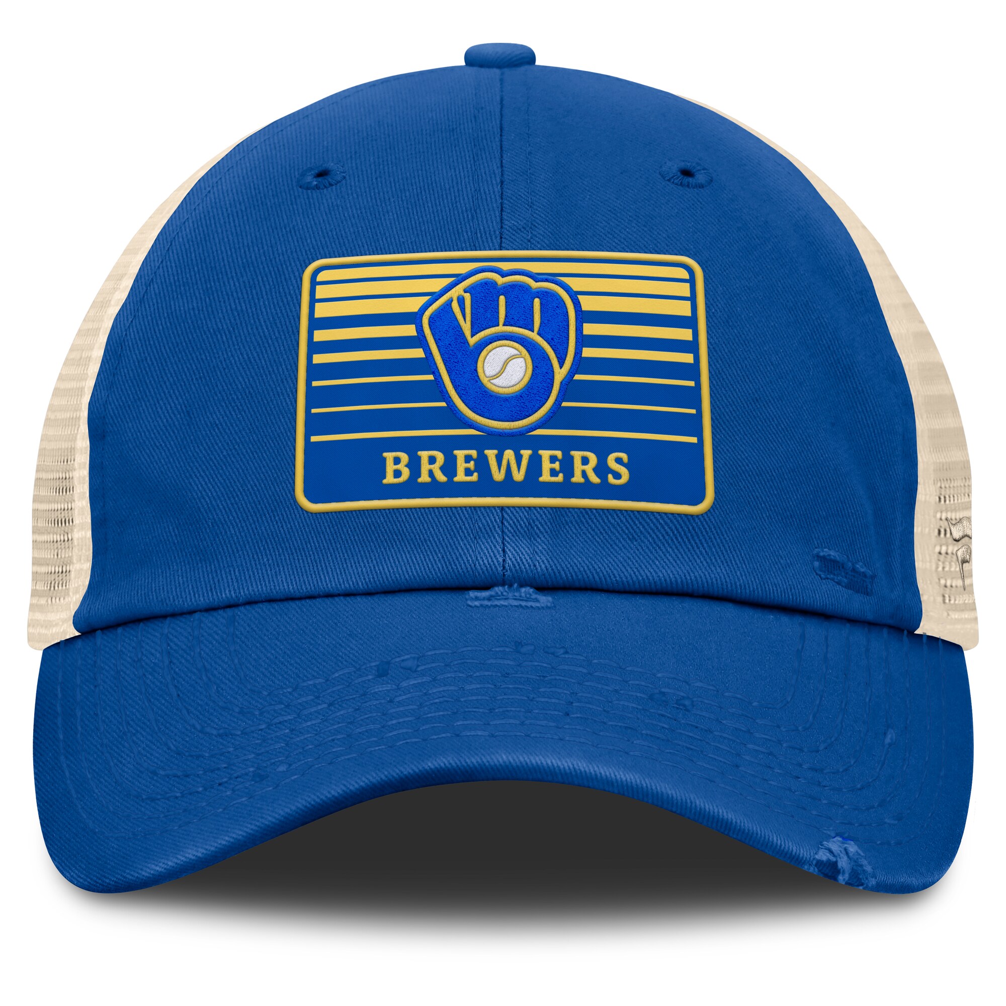 mens milwaukee brewers fanatics royalnatural cooperstown collection eastbound mesh adjustable hat | Milwaukee Brewers Hats MLB Hats & Jerseys Collection