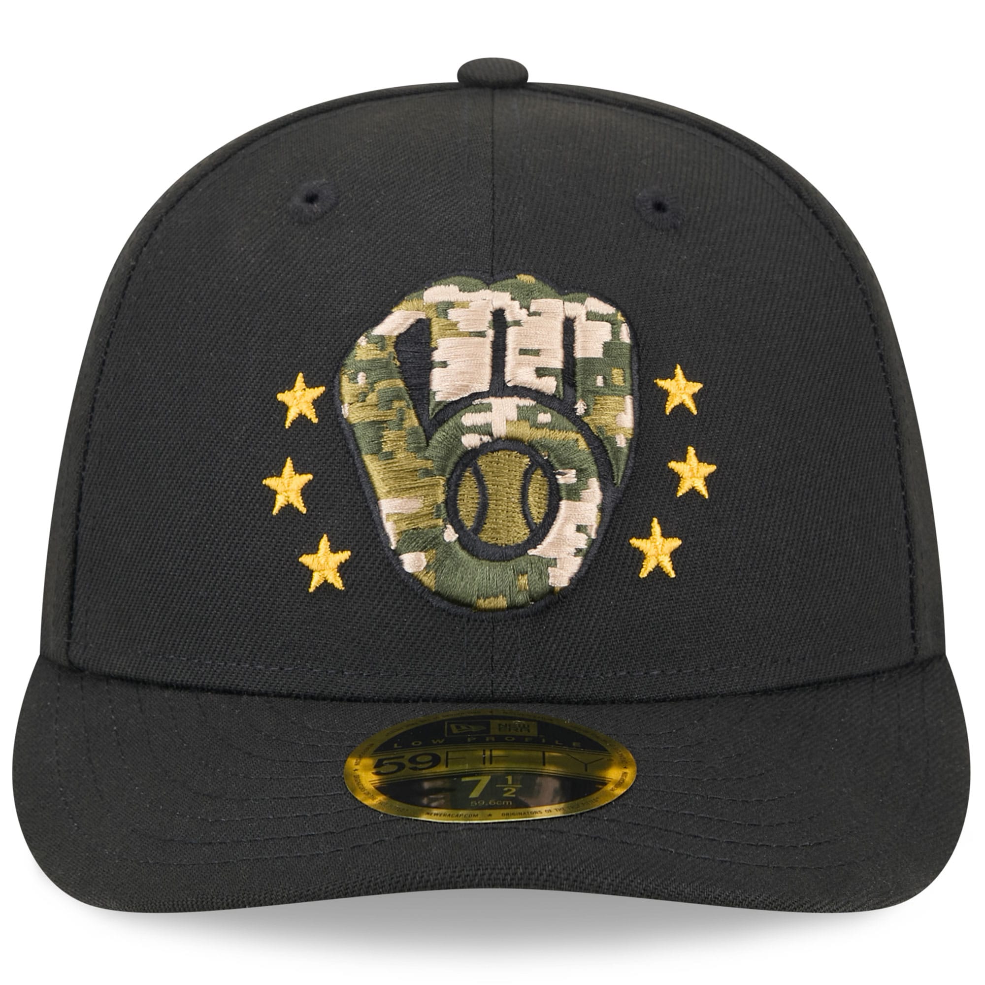 mens milwaukee brewers new era black 2024 armed forces day low profile 59fifty fitted hat | Milwaukee Brewers Hats MLB Hats & Jerseys Collection