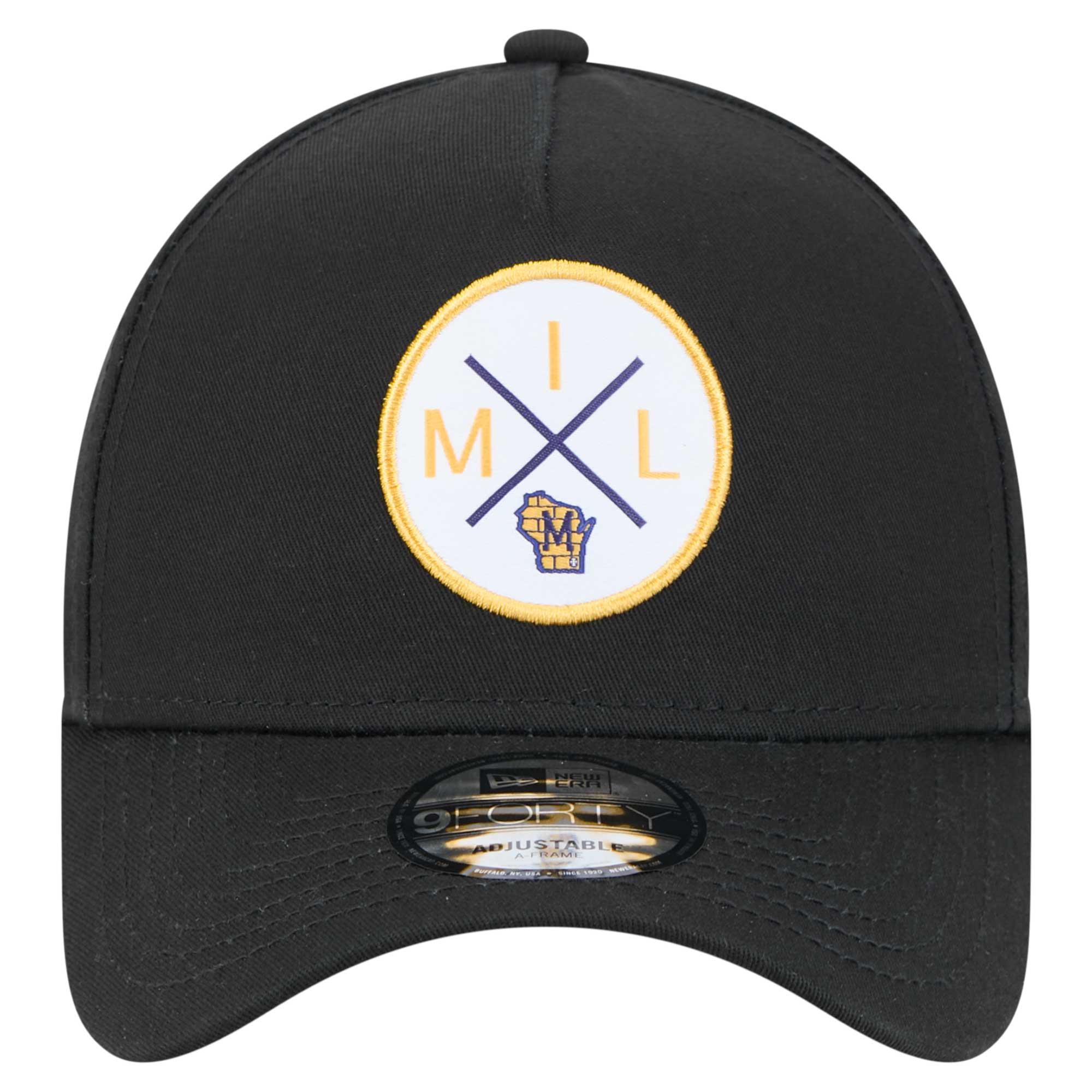mens milwaukee brewers new era black 9forty a-frame adjustable hat | Milwaukee Brewers Hats MLB Hats & Jerseys Collection