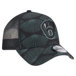 mens milwaukee brewers new era black 9forty a-frame trucker adjustable hat | Milwaukee Brewers Hats MLB Hats & Jerseys Collection