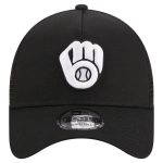 mens milwaukee brewers new era black a-frame 9forty trucker adjustable hat | Milwaukee Brewers Hats MLB Hats & Jerseys Collection