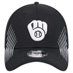 mens milwaukee brewers new era black active dash mark 39thirty flex hat | Milwaukee Brewers Hats MLB Hats & Jerseys Collection