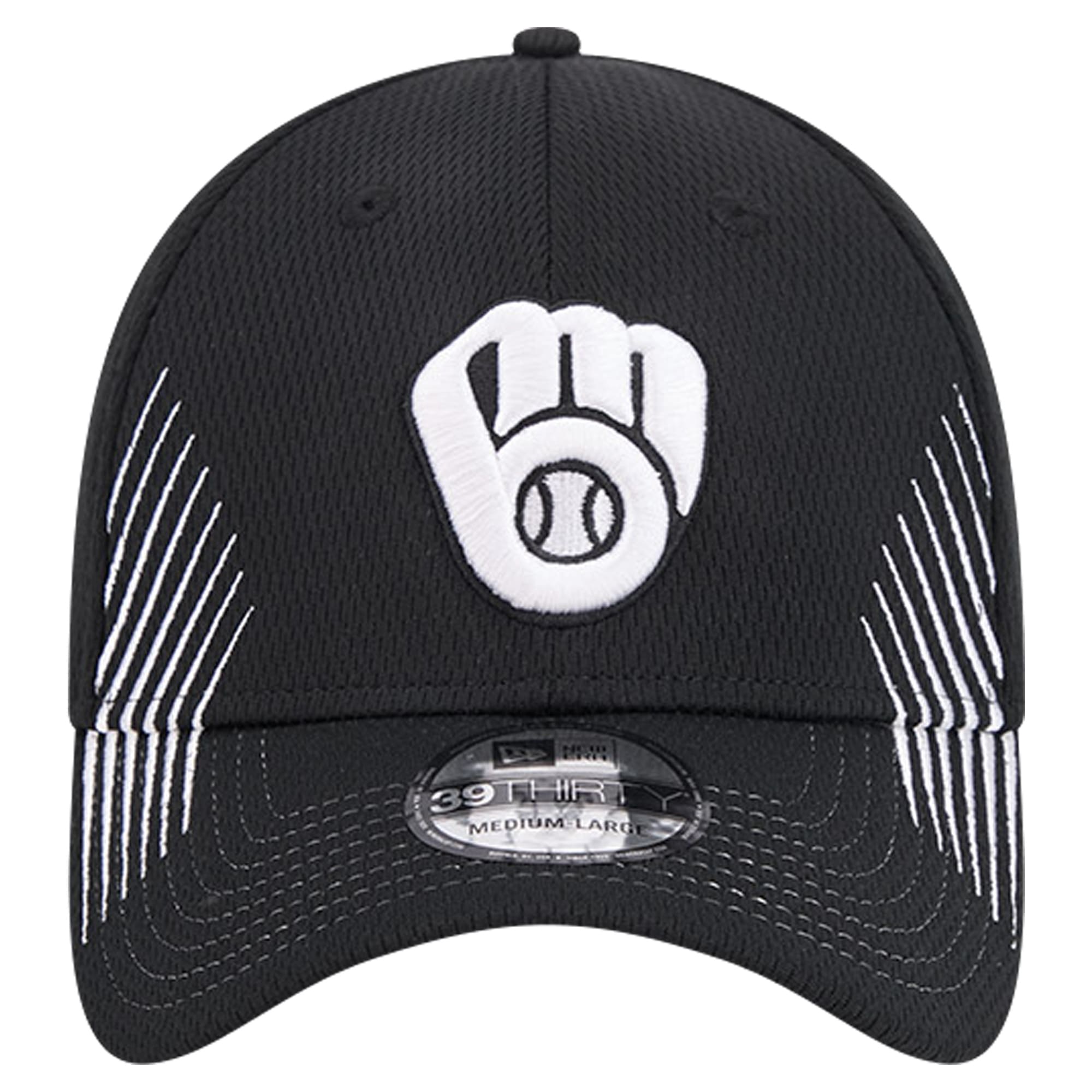 mens milwaukee brewers new era black active dash mark 39thirty flex hat | Milwaukee Brewers Hats MLB Hats & Jerseys Collection