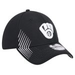 mens milwaukee brewers new era black active dash mark 39thirty flex hat | Milwaukee Brewers Hats MLB Hats & Jerseys Collection