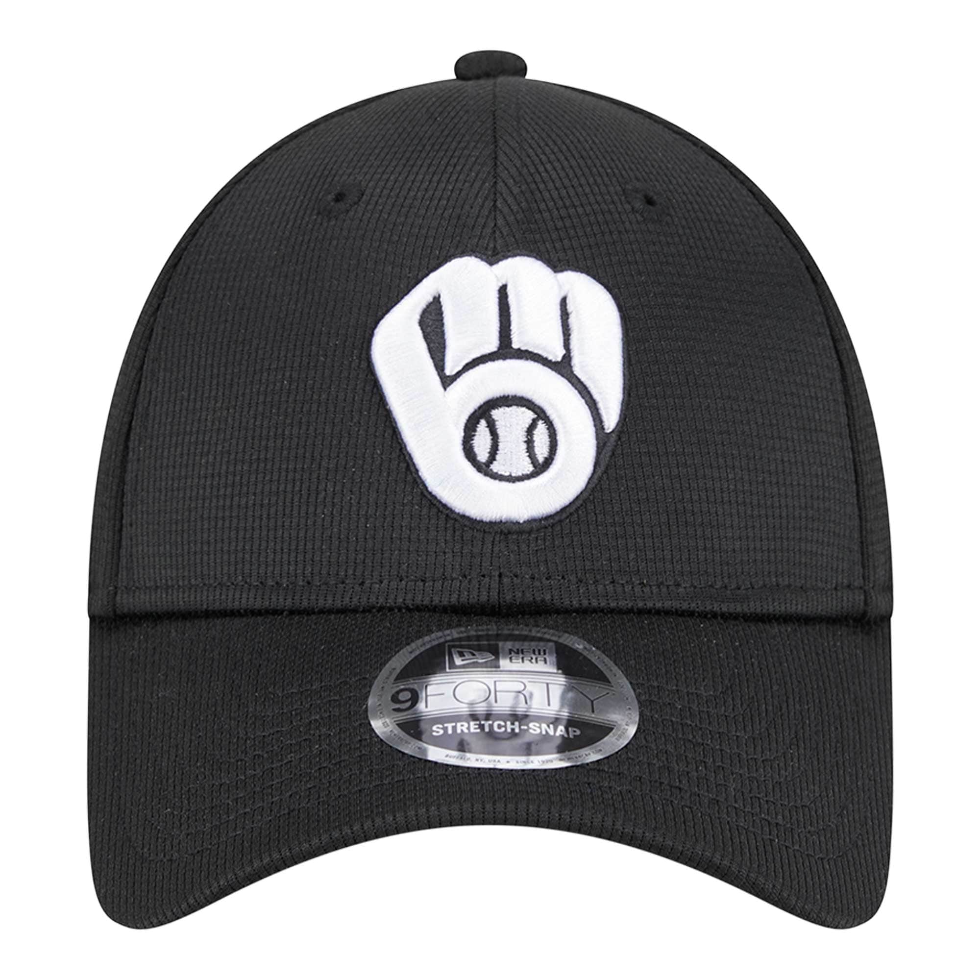 mens milwaukee brewers new era black pivot 9forty adjustable hat | Milwaukee Brewers Hats MLB Hats & Jerseys Collection