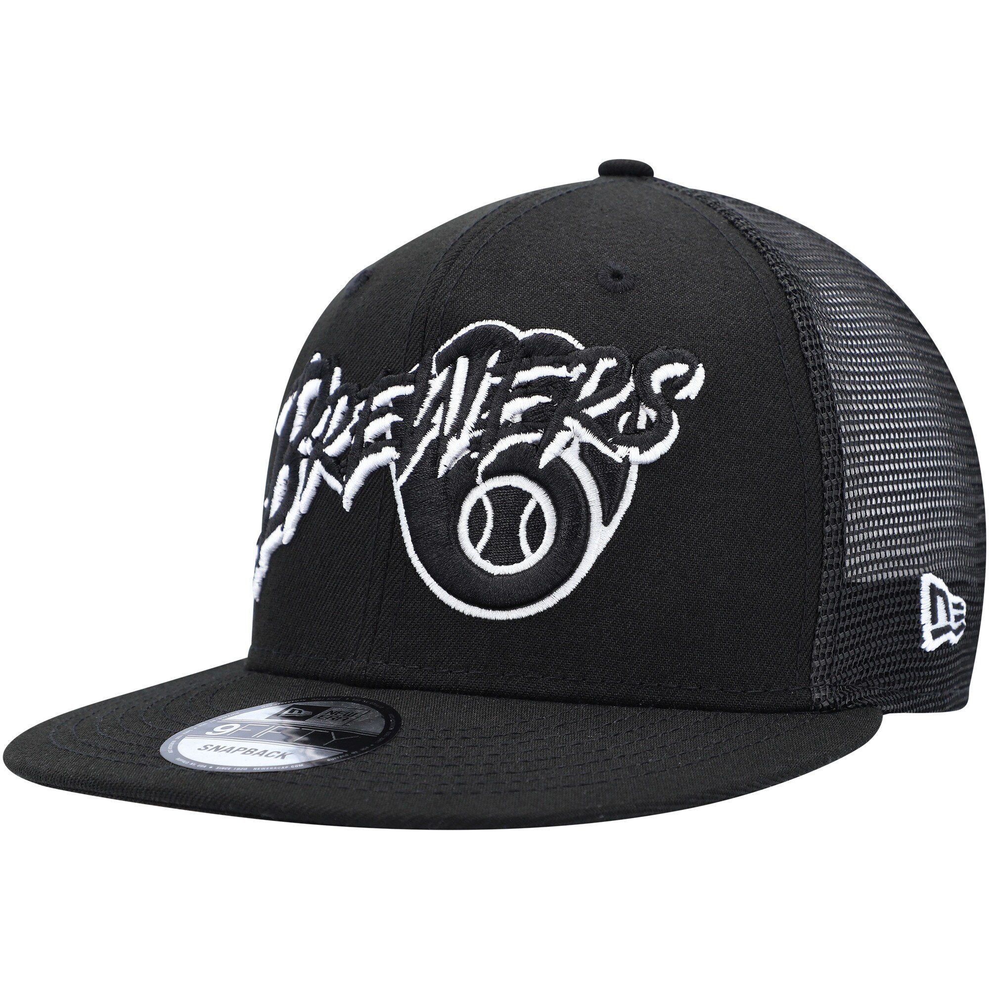 mens milwaukee brewers new era black street trucker 9fifty snapback hat | Milwaukee Brewers Hats MLB Hats & Jerseys Collection