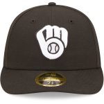 mens milwaukee brewers new era black  white low profile 59fifty fitted hat | Milwaukee Brewers Hats MLB Hats & Jerseys Collection
