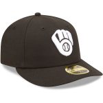 mens milwaukee brewers new era black  white low profile 59fifty fitted hat | Milwaukee Brewers Hats MLB Hats & Jerseys Collection