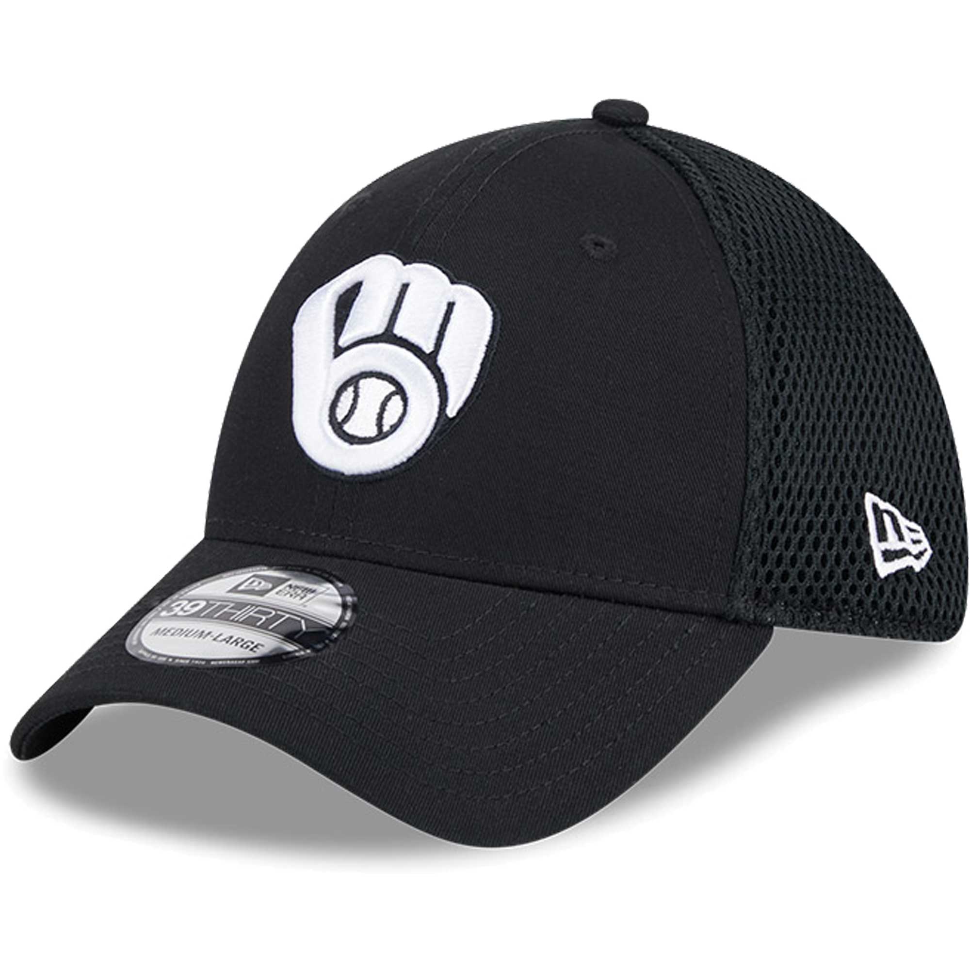 mens milwaukee brewers new era blackwhite neo 39thirty flex hat | Milwaukee Brewers Hats MLB Hats & Jerseys Collection