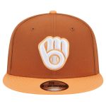 mens milwaukee brewers new era brown spring color two-tone 9fifty snapback hat | Milwaukee Brewers Hats MLB Hats & Jerseys Collection