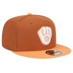 mens milwaukee brewers new era brown spring color two-tone 9fifty snapback hat | Milwaukee Brewers Hats MLB Hats & Jerseys Collection
