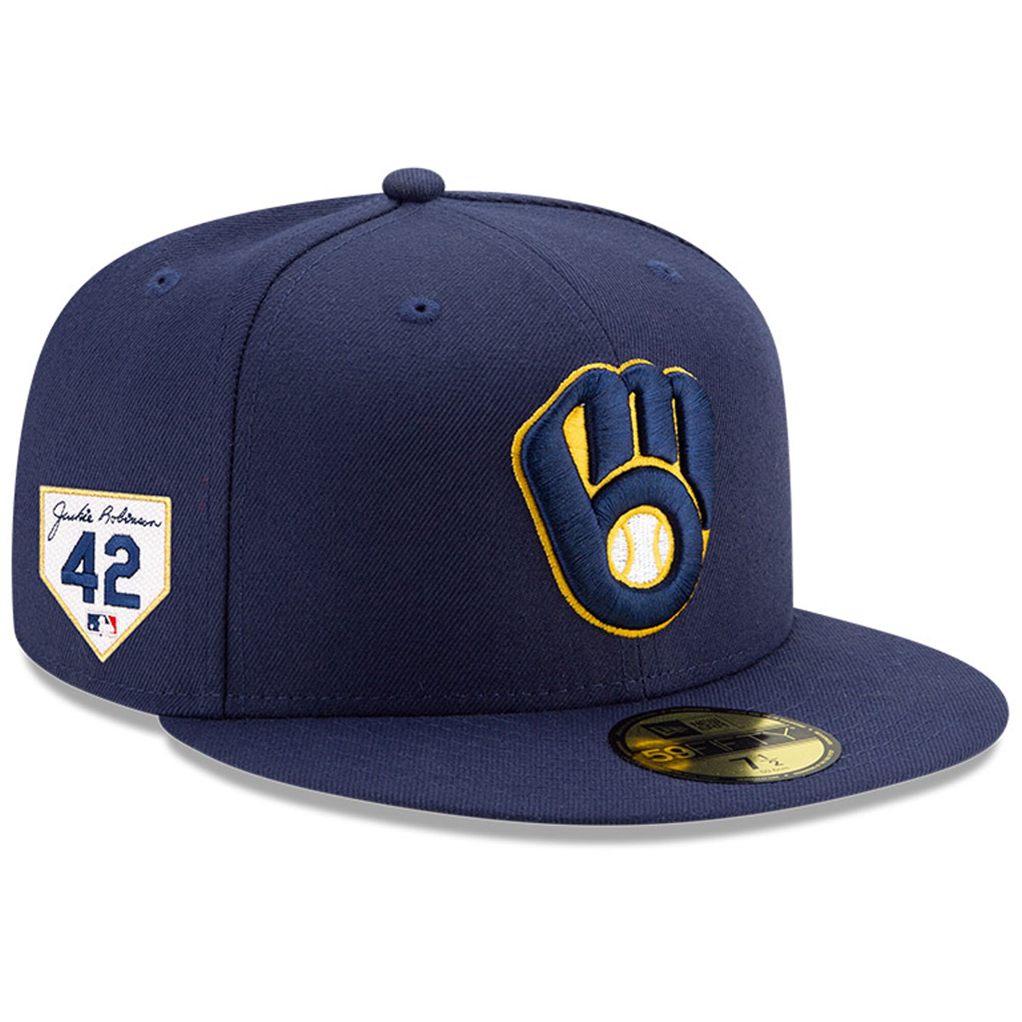 mens milwaukee brewers new era gold 2024 jackie robinson day 59fifty fitted hat | Milwaukee Brewers Hats MLB Hats & Jerseys Collection