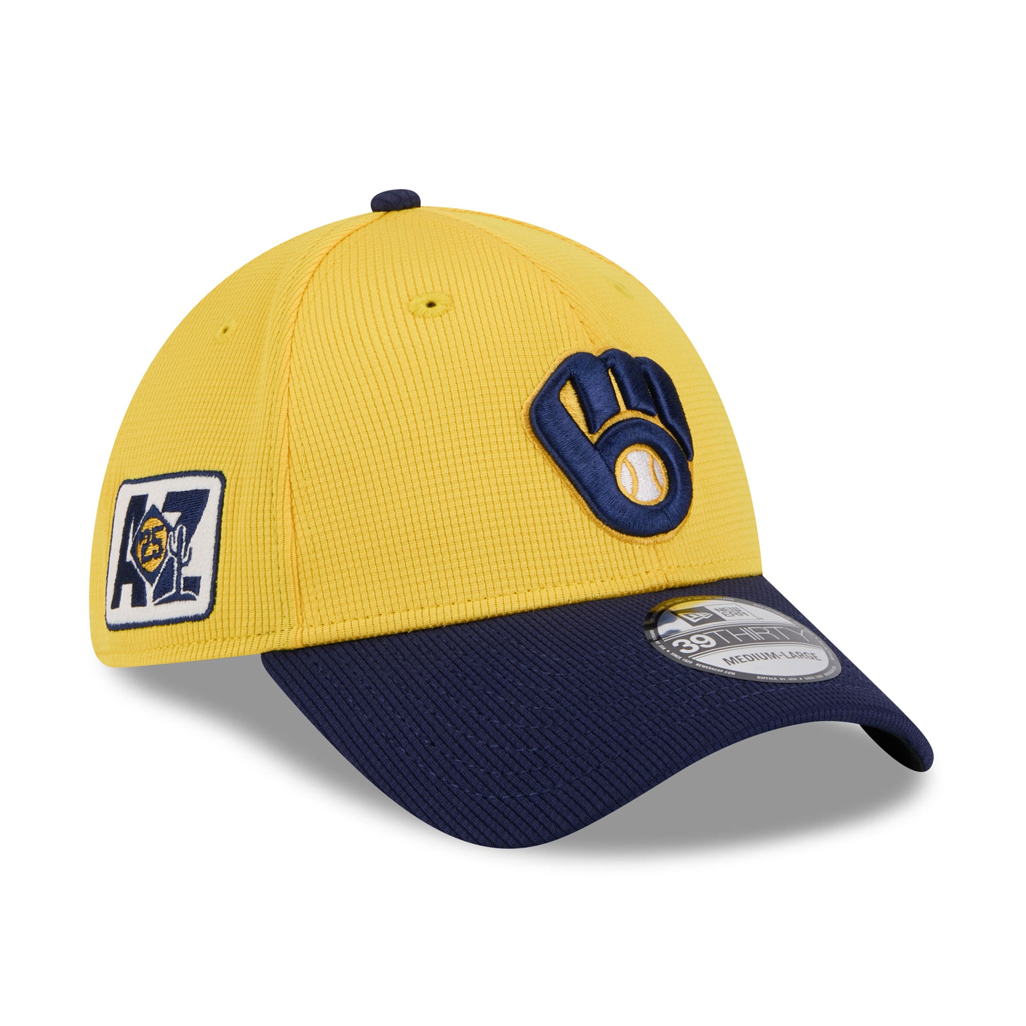 mens milwaukee brewers new era goldnavy 2025 spring training 39thirty flex hat | Milwaukee Brewers Hats MLB Hats & Jerseys Collection