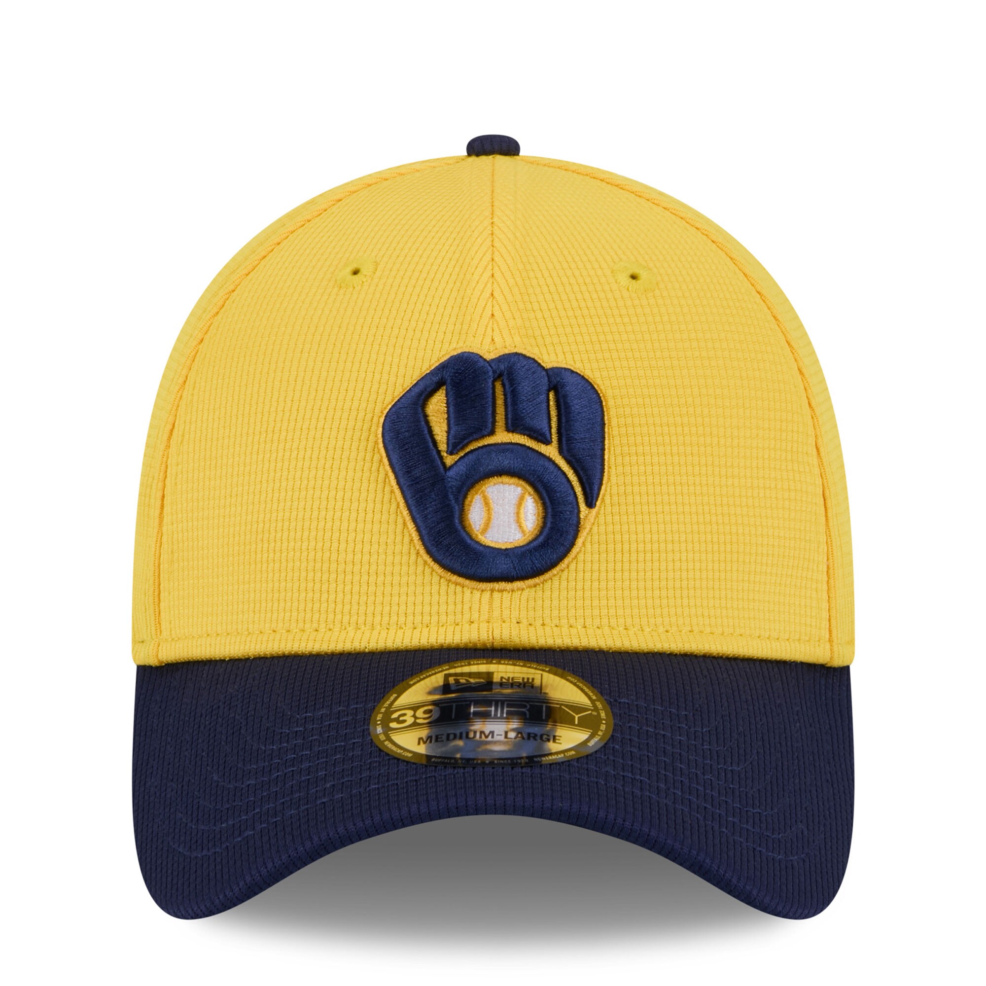 mens milwaukee brewers new era goldnavy 2025 spring training 39thirty flex hat | Milwaukee Brewers Hats MLB Hats & Jerseys Collection