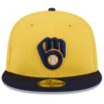 mens milwaukee brewers new era goldnavy 2025 spring training 59fifty fitted hat | Milwaukee Brewers Hats MLB Hats & Jerseys Collection