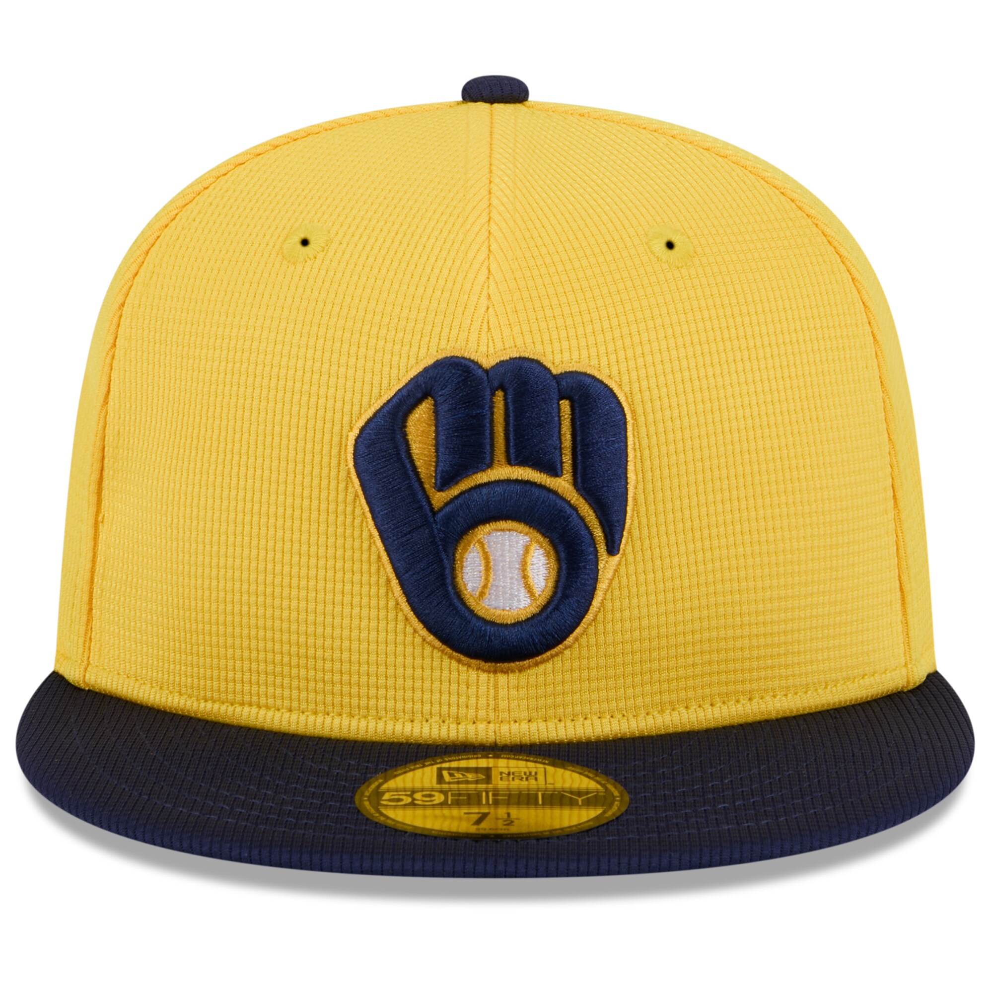 mens milwaukee brewers new era goldnavy 2025 spring training 59fifty fitted hat | Milwaukee Brewers Hats MLB Hats & Jerseys Collection