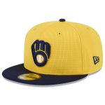 mens milwaukee brewers new era goldnavy 2025 spring training 59fifty fitted hat | Milwaukee Brewers Hats MLB Hats & Jerseys Collection