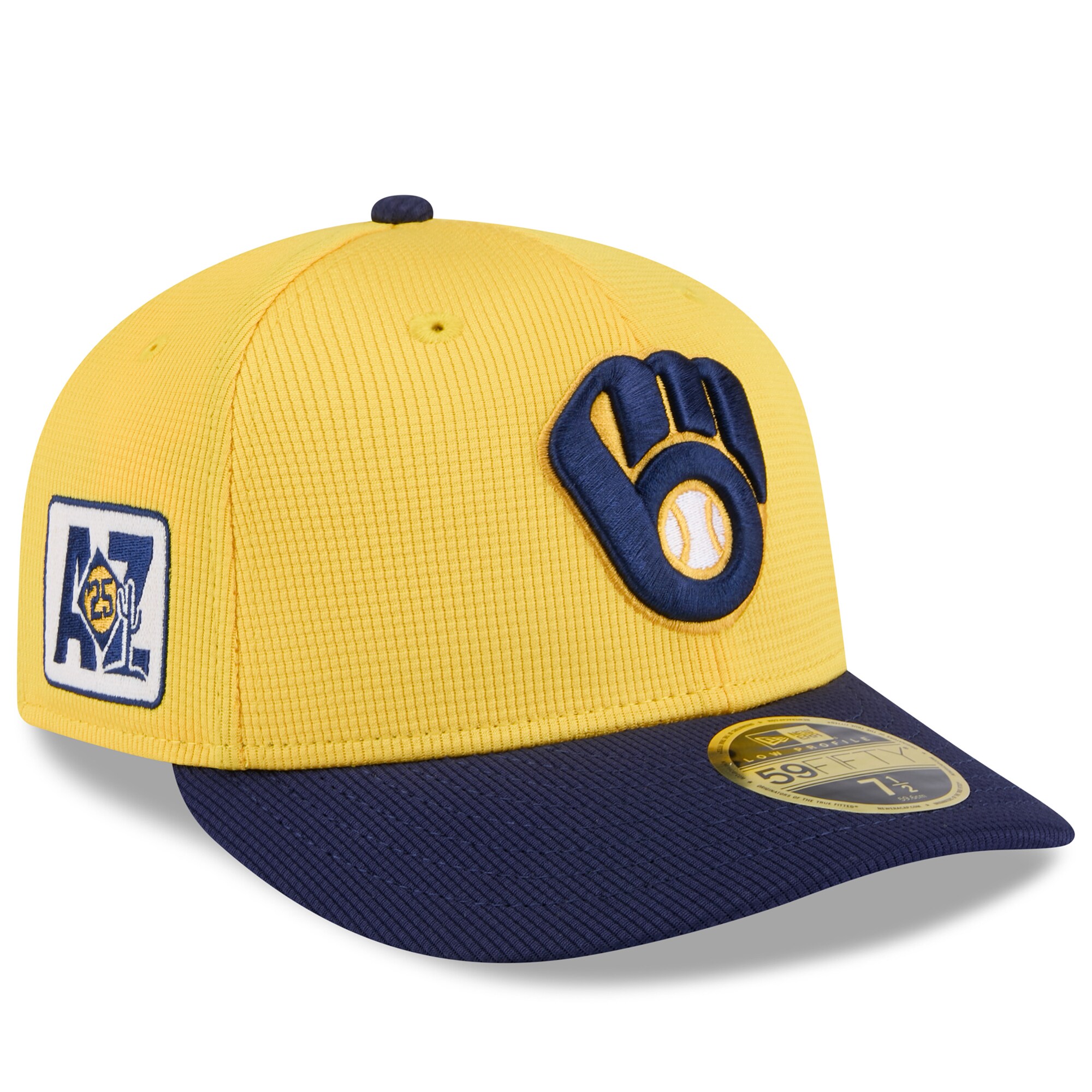 mens milwaukee brewers new era goldnavy 2025 spring training low profile 59fifty fitted hat | Milwaukee Brewers Hats MLB Hats & Jerseys Collection