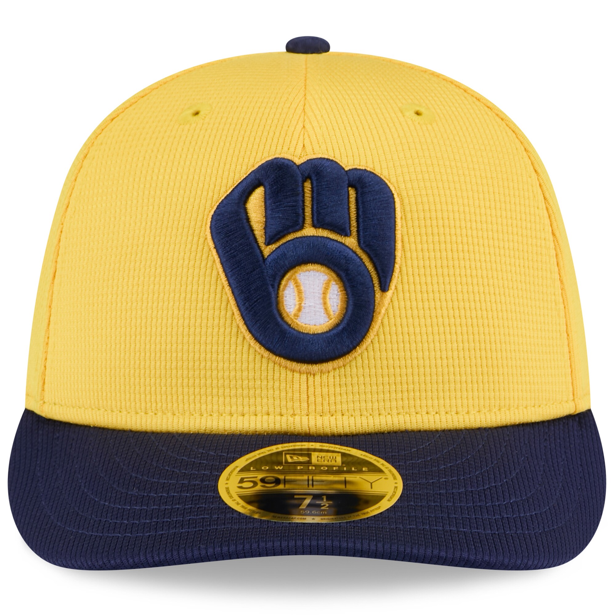 mens milwaukee brewers new era goldnavy 2025 spring training low profile 59fifty fitted hat | Milwaukee Brewers Hats MLB Hats & Jerseys Collection