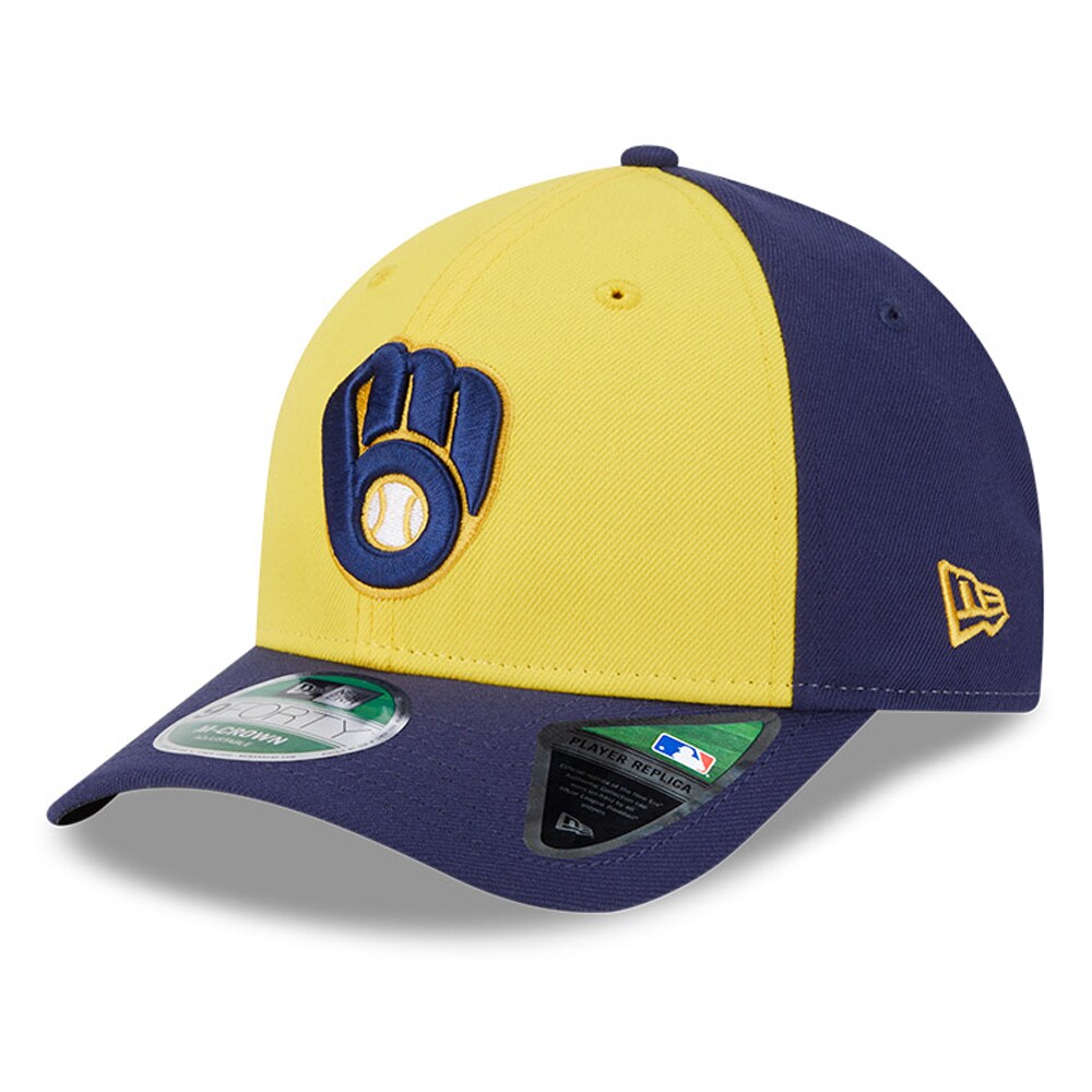 mens milwaukee brewers new era goldnavy player replica 9forty adjustable hat | Milwaukee Brewers Hats MLB Hats & Jerseys Collection