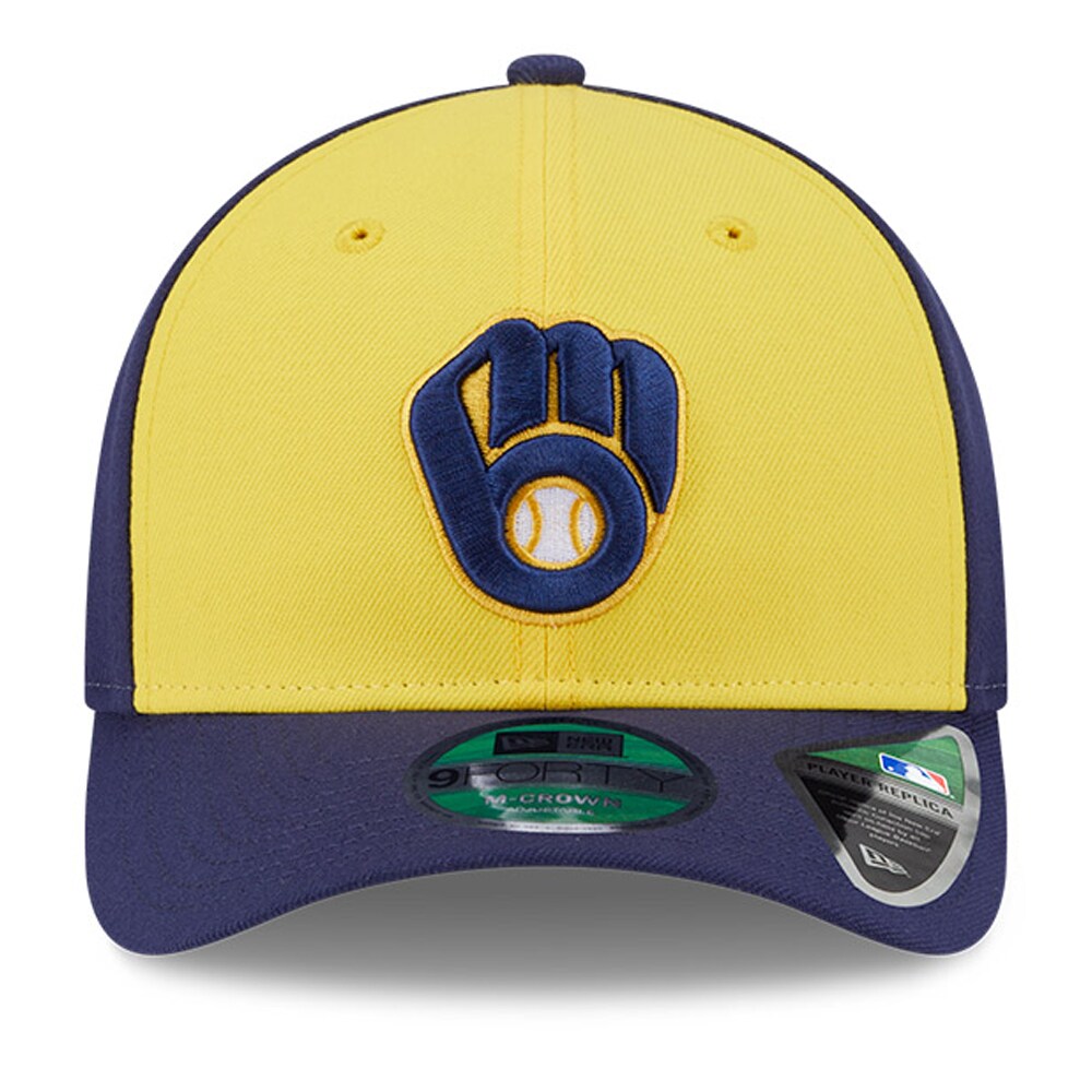 mens milwaukee brewers new era goldnavy player replica 9forty adjustable hat | Milwaukee Brewers Hats MLB Hats & Jerseys Collection