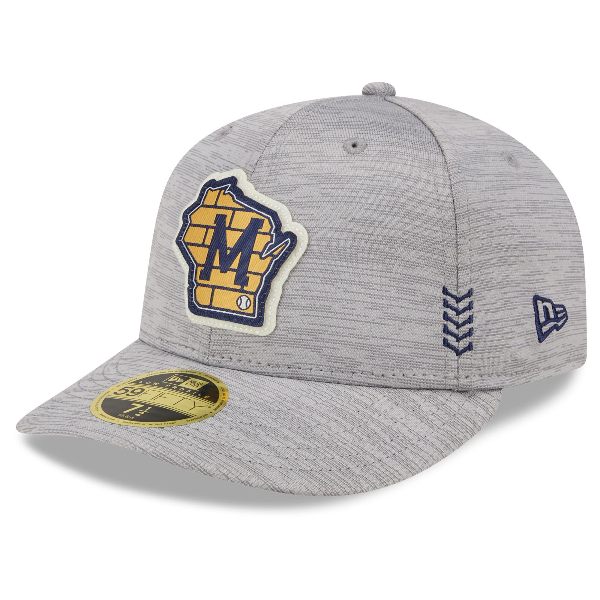 mens milwaukee brewers new era gray 2024 clubhouse low profile 59fifty fitted hat | Milwaukee Brewers Hats MLB Hats & Jerseys Collection