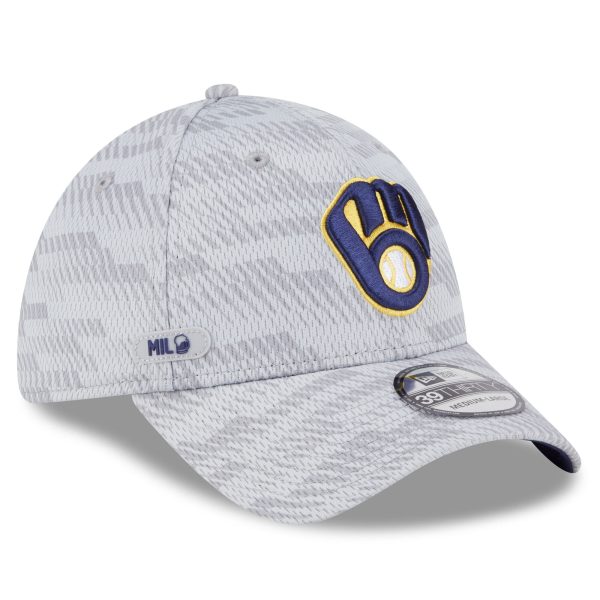 mens milwaukee brewers new era gray 2025 mlb clubhouse 39thirty flex hat | Milwaukee Brewers Hats MLB Hats & Jerseys Collection