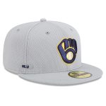 mens milwaukee brewers new era gray 2025 mlb clubhouse 59fifty fitted hat | Milwaukee Brewers Hats MLB Hats & Jerseys Collection