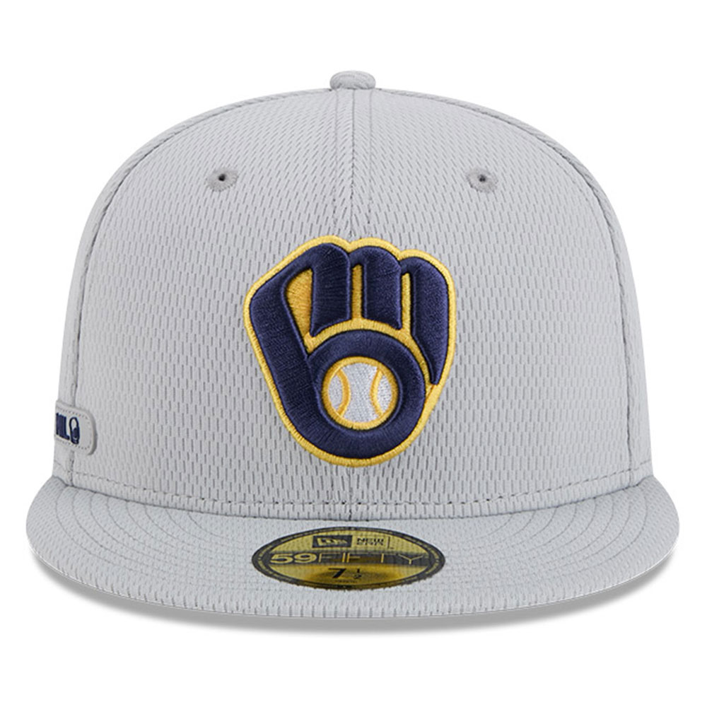 mens milwaukee brewers new era gray 2025 mlb clubhouse 59fifty fitted hat | Milwaukee Brewers Hats MLB Hats & Jerseys Collection