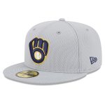 mens milwaukee brewers new era gray 2025 mlb clubhouse 59fifty fitted hat | Milwaukee Brewers Hats MLB Hats & Jerseys Collection