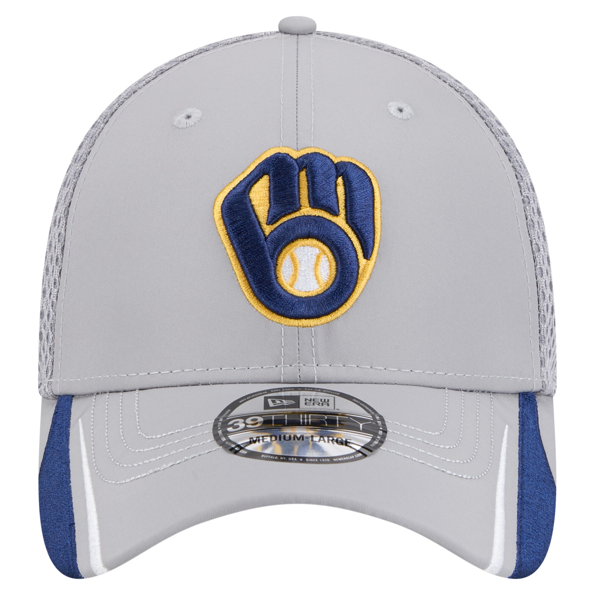 mens milwaukee brewers new era gray linear 39thirty flex-fit hat | Milwaukee Brewers Hats MLB Hats & Jerseys Collection