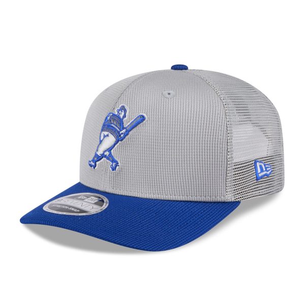 mens milwaukee brewers new era grayroyal 2025 batting practice 9seventy stretch-snap trucker hat | Milwaukee Brewers Hats MLB Hats & Jerseys Collection