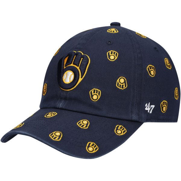 womens milwaukee brewers 47 navy confetti clean up adjustable hat | Milwaukee Brewers Hats MLB Hats & Jerseys Collection